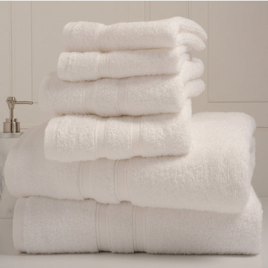 Bibb Home 6-Piece Zero Twist Egyptian Cotton Towel Set