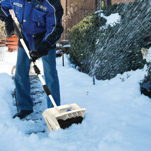 Snow brush with bristle attachment on a white background