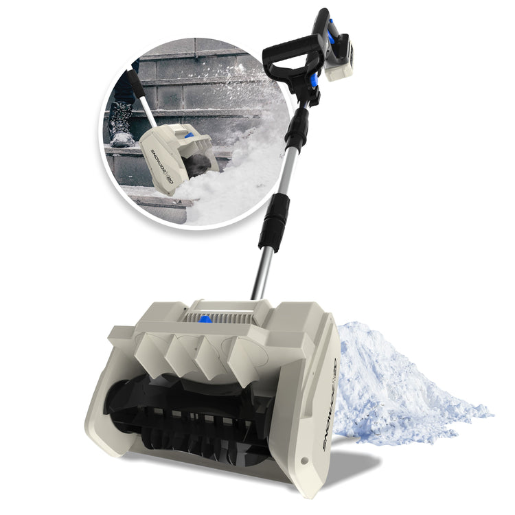 Snow brush with bristle attachment on a white background