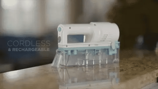 Cleaning tool with attachments on a white background