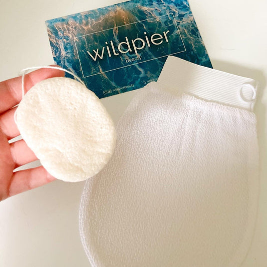 Deep Exfoliating Glove and Konjac Sponge Bundle