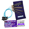 Blue Silk Adjustable Knitting Needles Big Blanket Set w/case