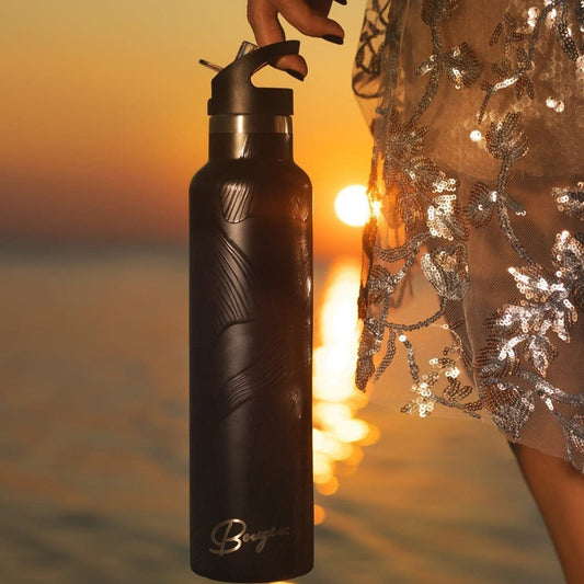 Black Lotus |  25oz Insulated Flask Water Bottle