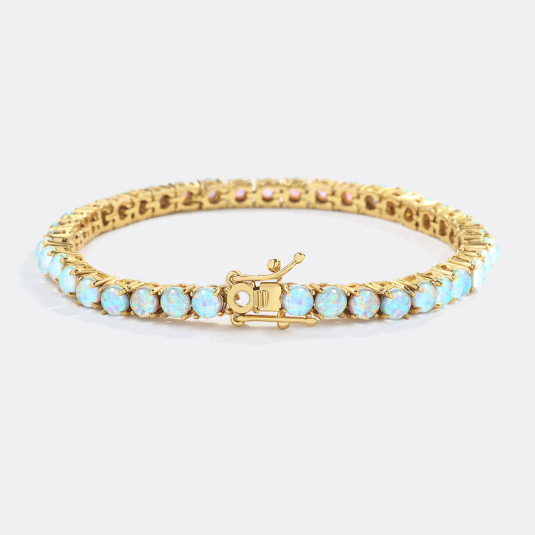 Blue Opal Tennis Bracelet