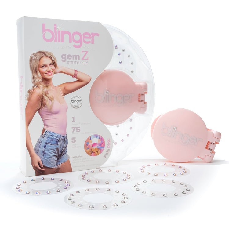 Gem Z Collection Starter Set with blinger Styling Tool + 75 Precision-Cut Glass Crystals