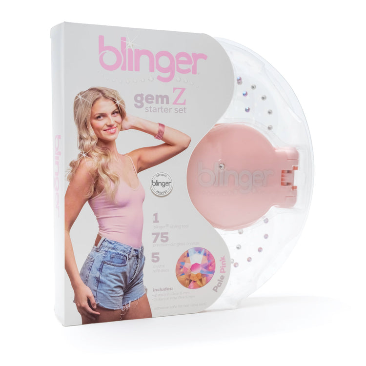 Gem Z Collection Starter Set with blinger Styling Tool + 75 Precision-Cut Glass Crystals