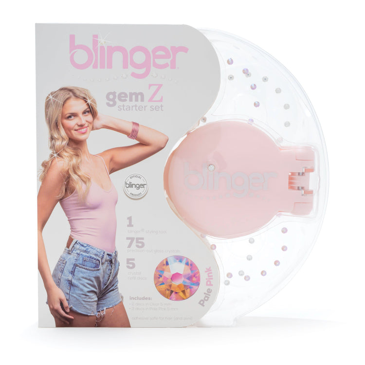 Gem Z Collection Starter Set with blinger Styling Tool + 75 Precision-Cut Glass Crystals