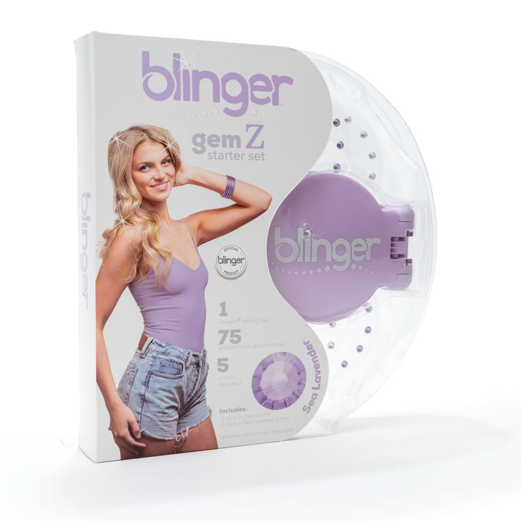 Gem Z Collection Starter Set with blinger Styling Tool + 75 Precision-Cut Glass Crystals