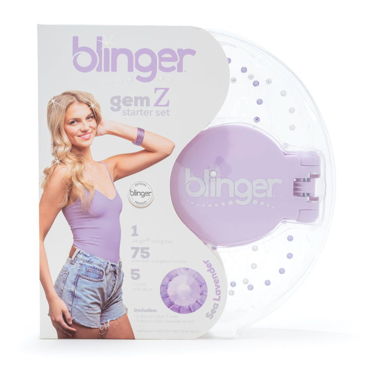 Gem Z Collection Starter Set with blinger Styling Tool + 75 Precision-Cut Glass Crystals