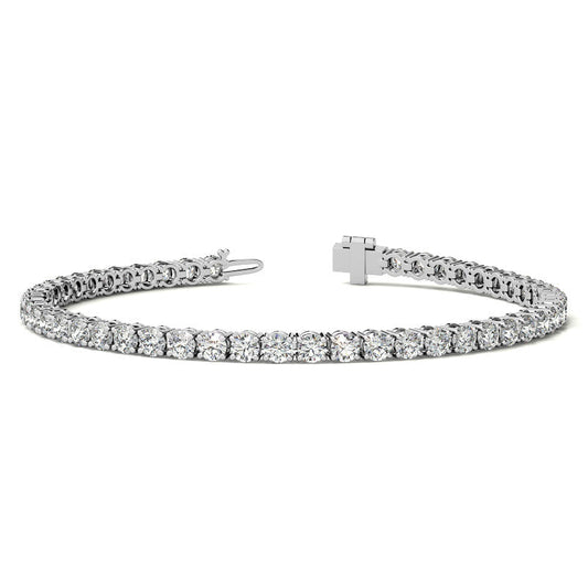 6ctw Created Moissanite Tennis Bracelet - 3mm Stones - 14K Gold Overlay in White, Yellow or Rose Gold
