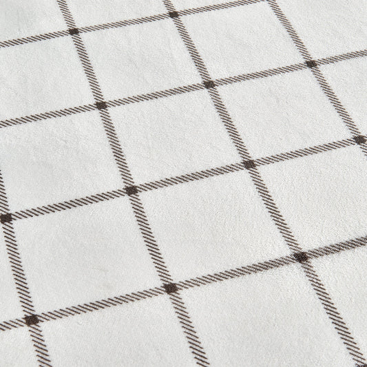 Ultra-Soft Velvet Plush Reversible Sherpa Fleece Blanket - Grey Windowpane