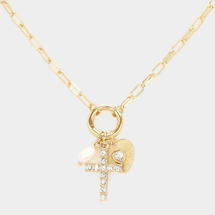 Cross Cluster Necklace