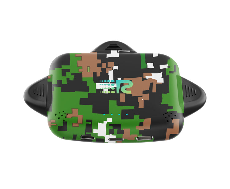 Pixelated camouflage case on a white background