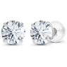 1.00 CTW Round Lab-Grown Diamond Stud Earrings in 14K White or Yellow Gold – D Color VS Clarity