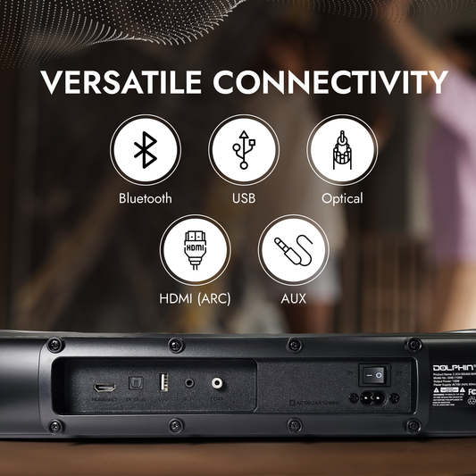 Black electronic device with two circular components on a white background