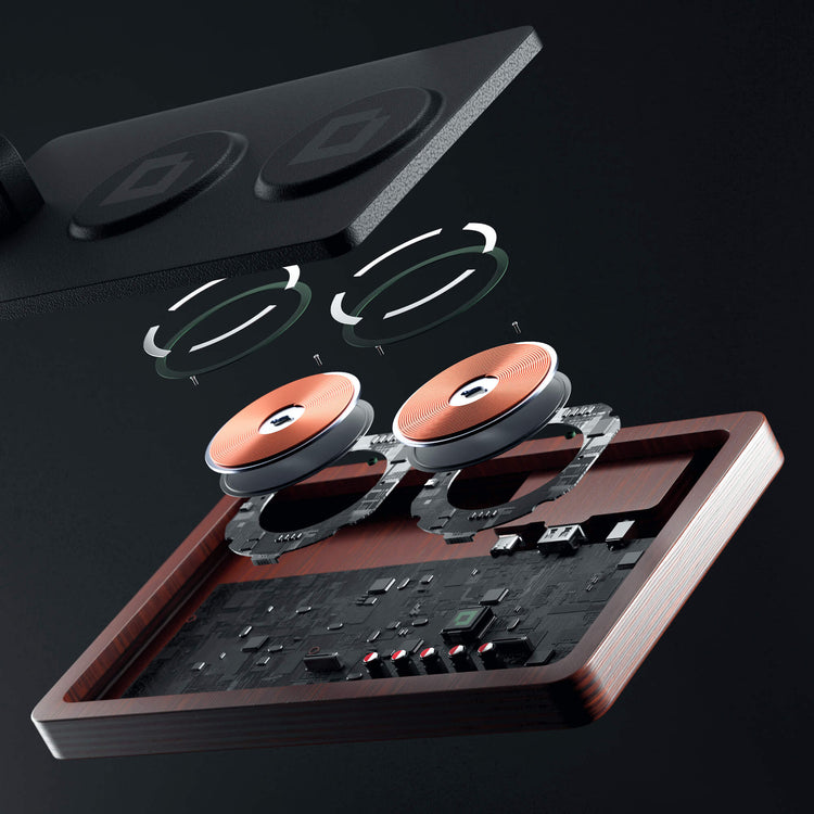 QUAD TRAY Black - 4-in-1 MagSafe Midnight Black Wireless Charger with iPad Stand Support