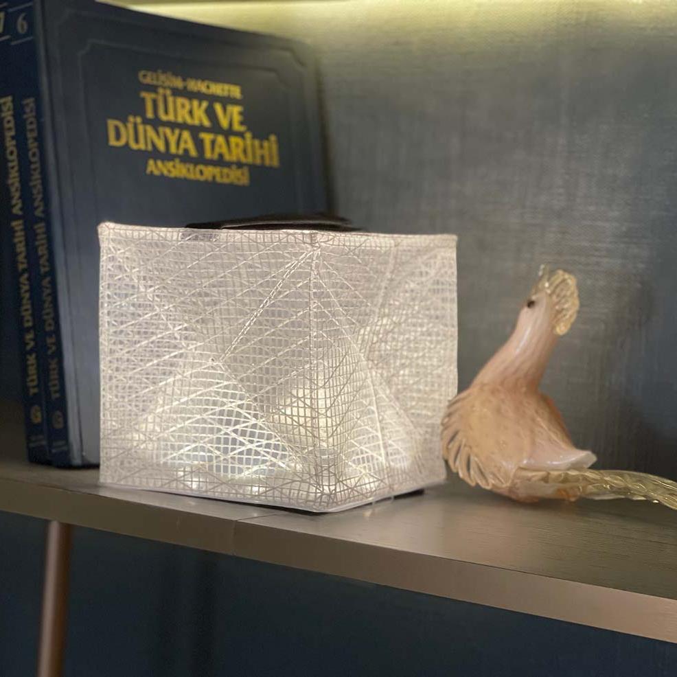 MEGAPUFF displayed on shelf as decorative solar light