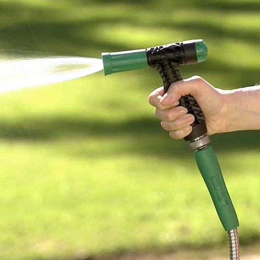 Metal Garden Hose® Lite with 2-in-1 Nozzle - Green - 100 ft