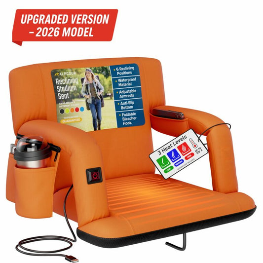 Black heated car seat cover with remote control and cup holder on a white background