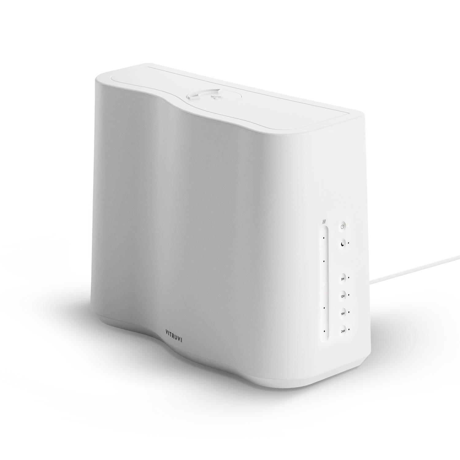 White electronic device with multiple ports on a white background