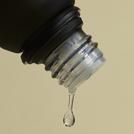 Vitruvi Eucalyptus essential oil bottle on a white background