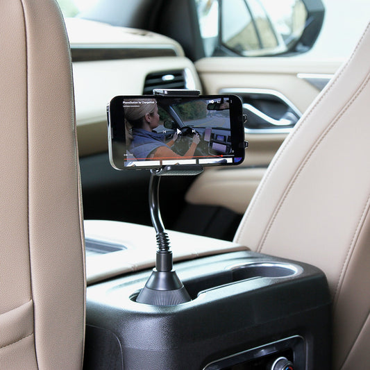 Set of 2 Cup Holder Phone Mount with Adjustable Base, Flexible Neck & Air Vent Clip