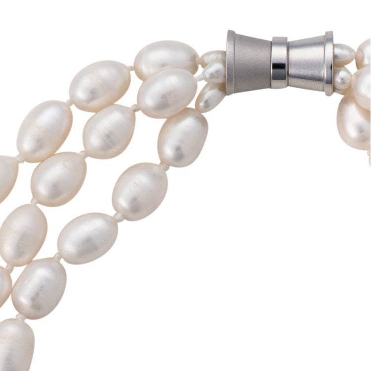 Three Strand Freshwater Pearl Baroque Necklace