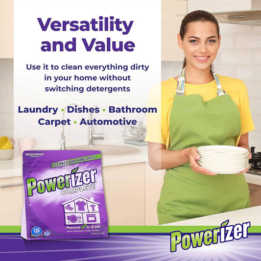 Powerizer Complete All-Natural All-Purpose Detergent - 3 lb + Squirt Bottle