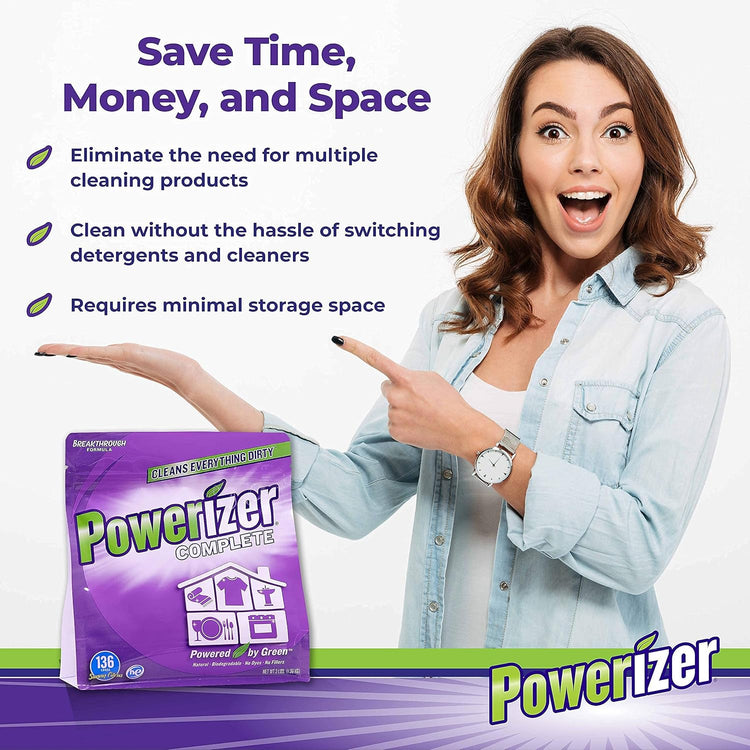 Powerizer Complete All-Natural All-Purpose Detergent - 3 lb + Squirt Bottle