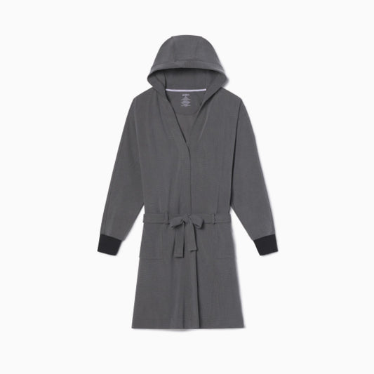 Gray Soffle Waffle Lightweight Robe