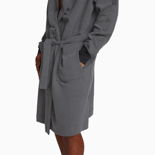 Gray Soffle Waffle Lightweight Robe