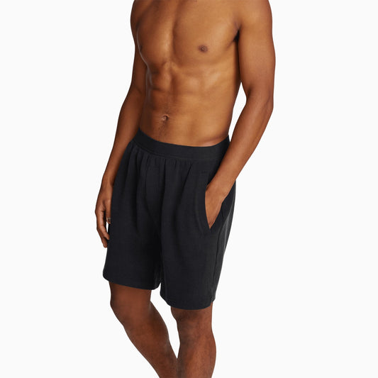 Black Soffle Waffle Shorts