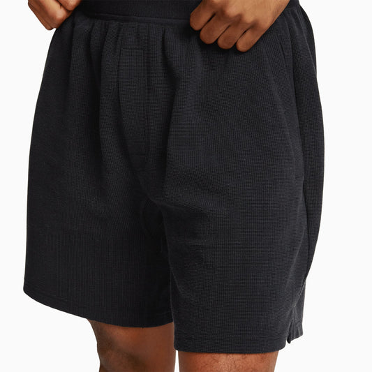 Black Soffle Waffle Shorts