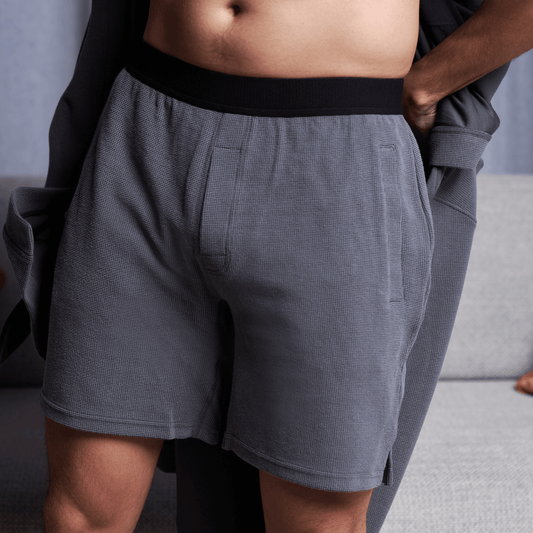 Gray Soffle Waffle Shorts