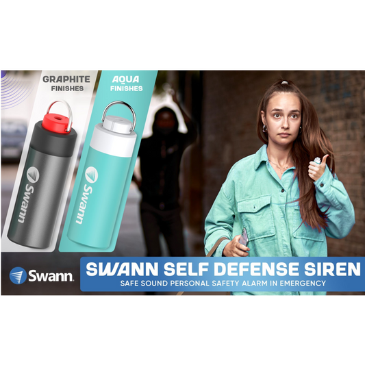 Swann ActiveResponse Personal Safety Alarm 2 Pack - Aqua & Graphite