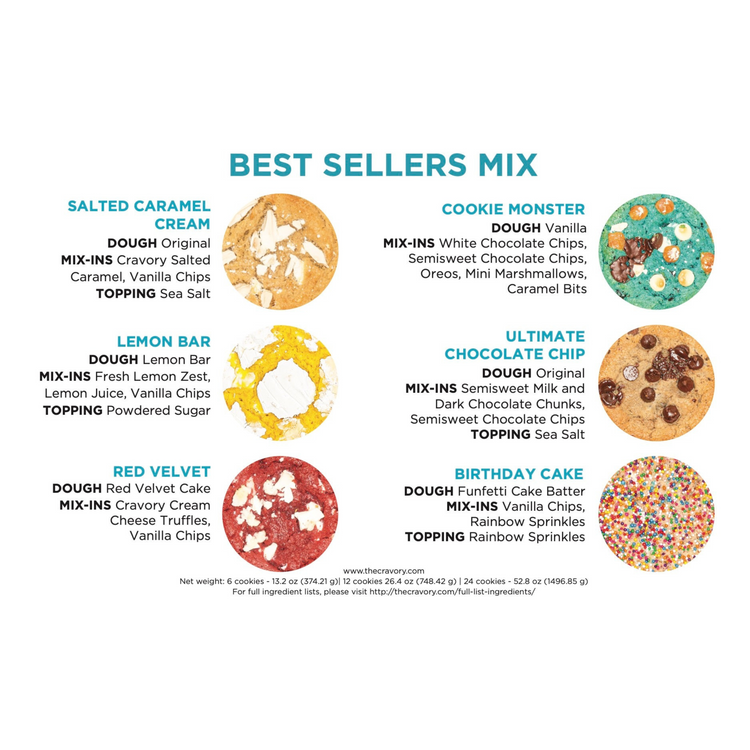 The Cravory 18 Cookies Best Sellers and Holiday Mix