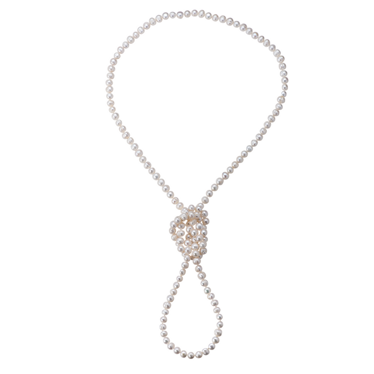 Extra-long perfect pearl necklace