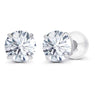2.00 CTW AGI Certified Lab-Grown Round Brilliant Diamond Stud Earrings in 14K Gold | D/VS