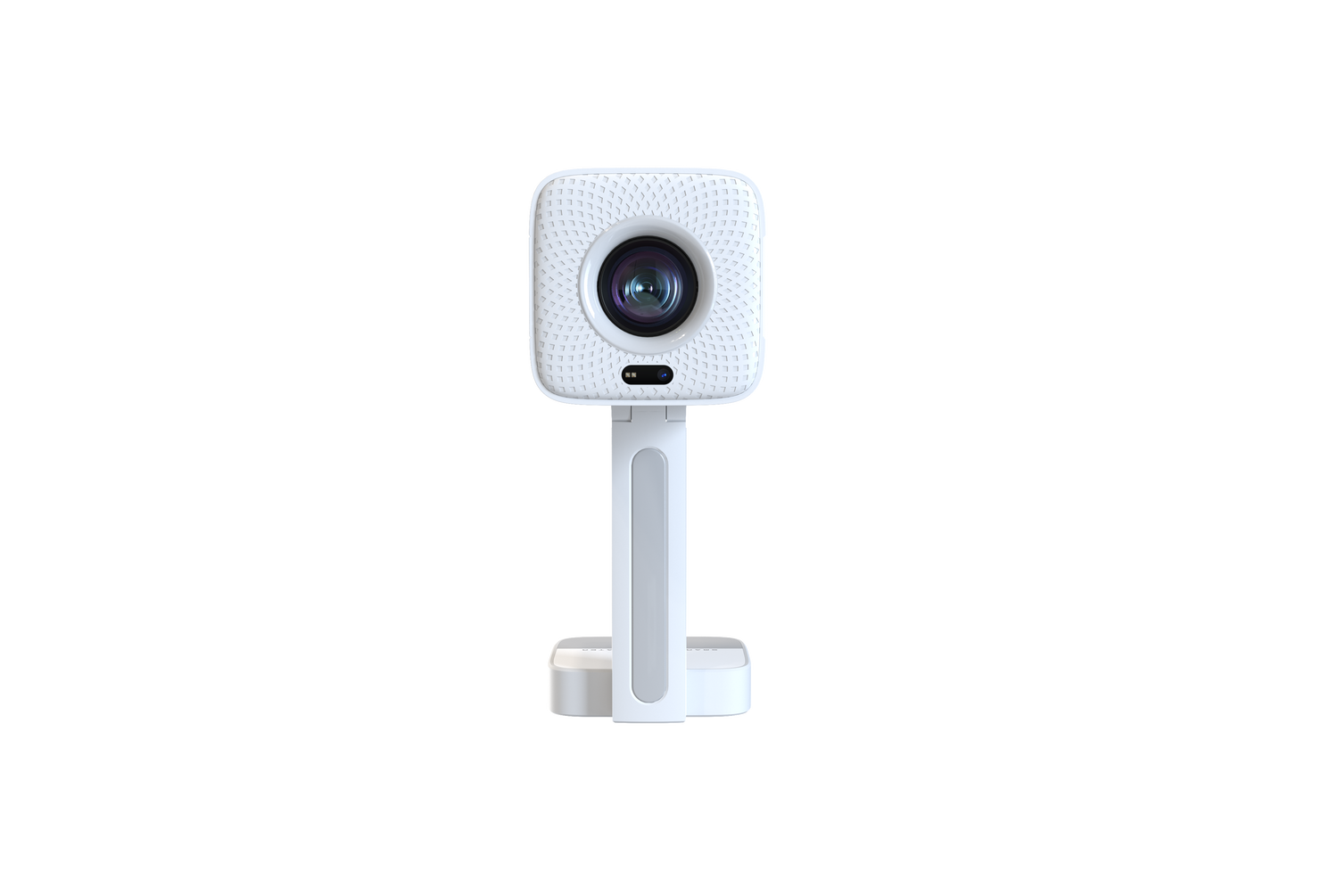 White security camera on a white background
