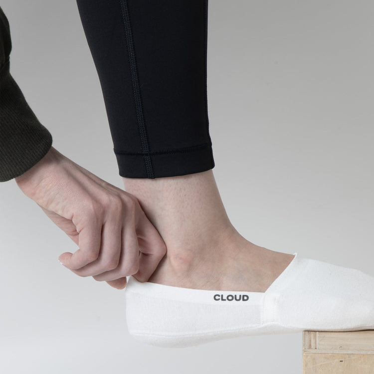 CLOUD Terry NO SHOW SOCKS - Black/Beige/White - 10Pack