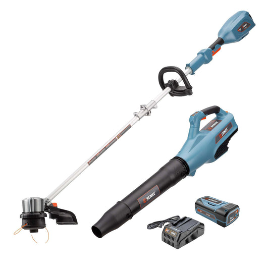 SENIX 58V Blower and Grass Trimmer combo w/2.5Ah Battery and Charger