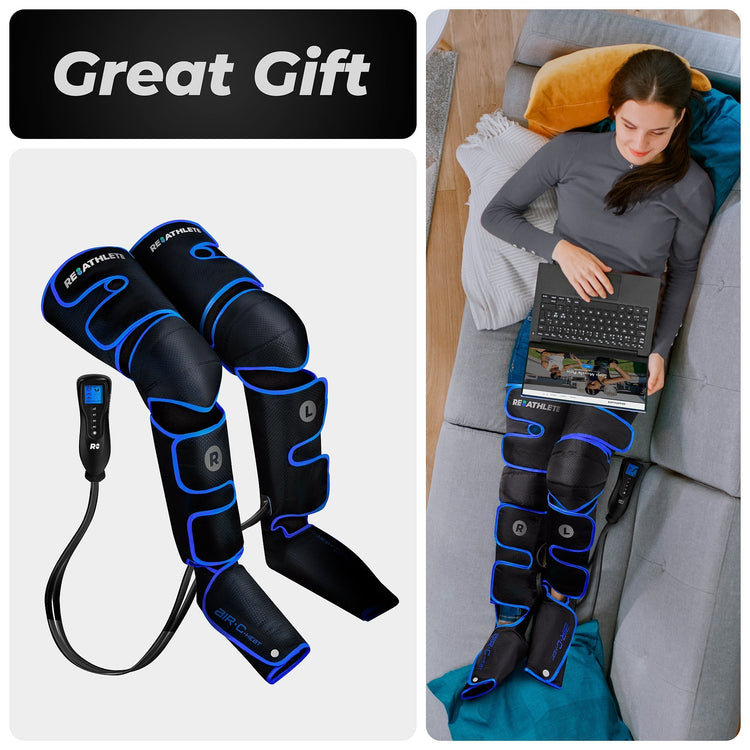 Air C + Heat Full-Leg Air Compression Massager and Heat Therapy REATHLETE