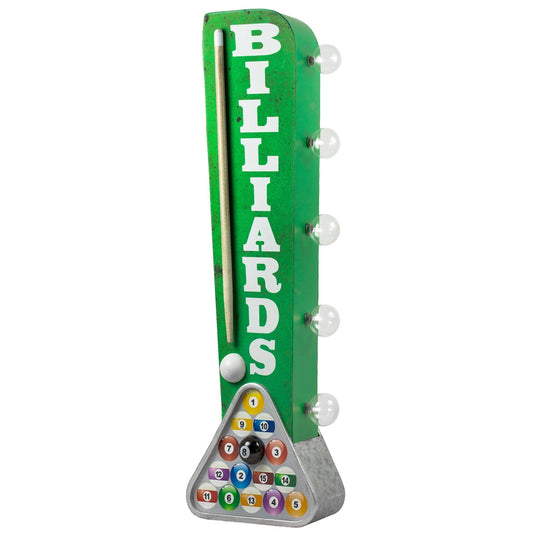 Vintage Billiards LED Marquee Off the Wall Sign (25" x 7")