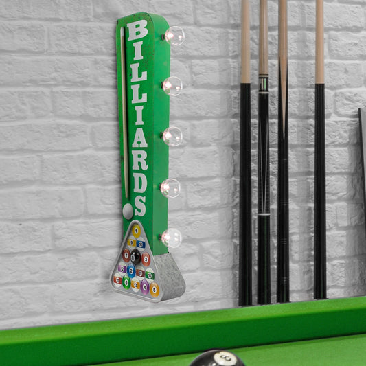 Vintage Billiards LED Marquee Off the Wall Sign (25" x 7")