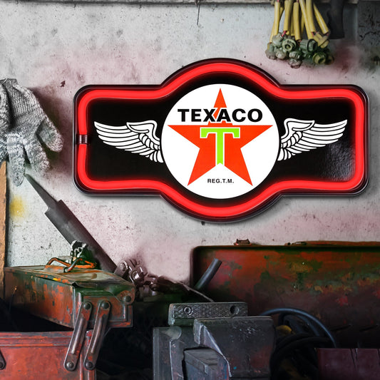 Officially Licensed Vintage Texaco LED Neon Light Sign (9.5" x 17.25")