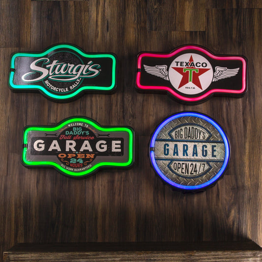 Big Daddy's Garage LED Neon Light Sign Wall Decor (9.5" x 17.25")