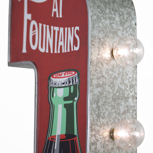 Officially Licensed Vintage Coca Cola in Bottles LED Marquee Wall Sign