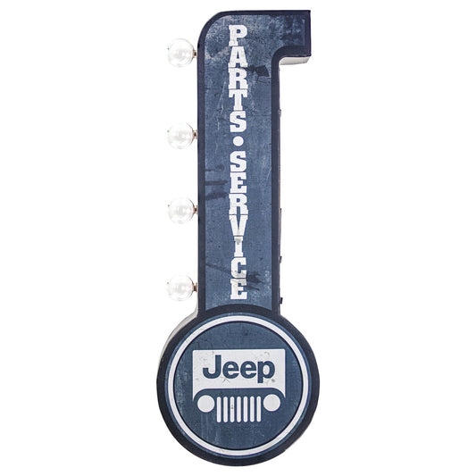 Officially Licensed Vintage Jeep Parts & Service LED Marquee Wall Sign