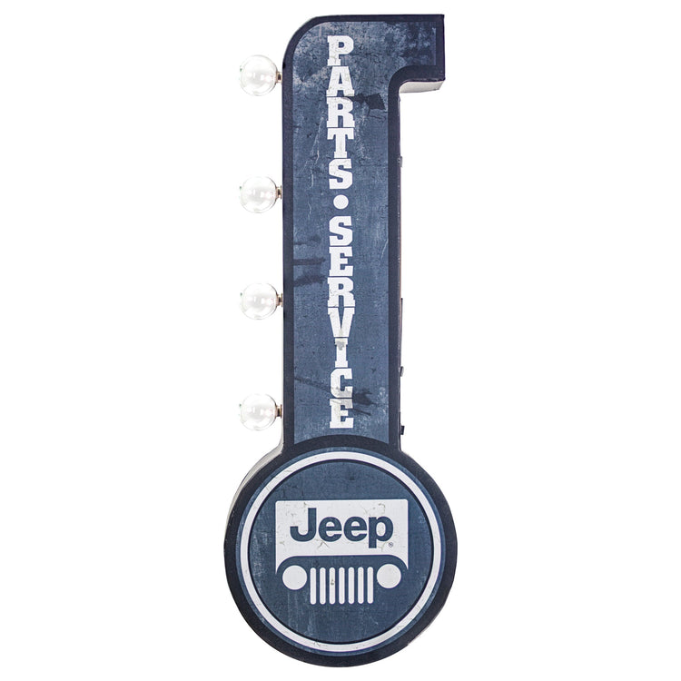 SPECIAL OFFER Officially Licensed Vintage Jeep Parts & Service LED Marquee Wall Sign