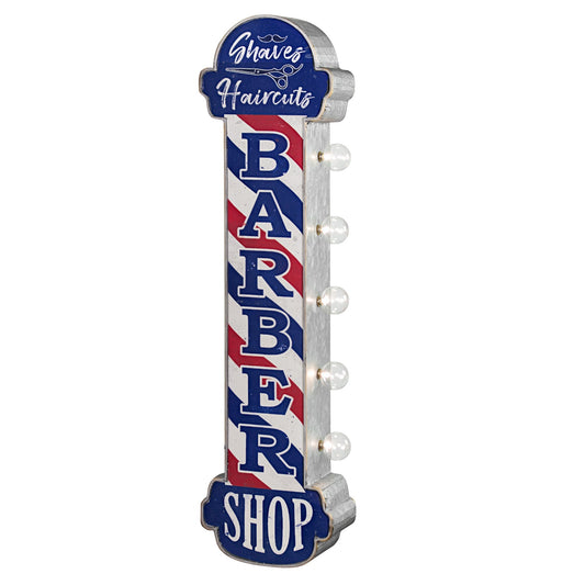 Barber Shop Vintage LED Marquee Off the Wall Sign (30" x 8")